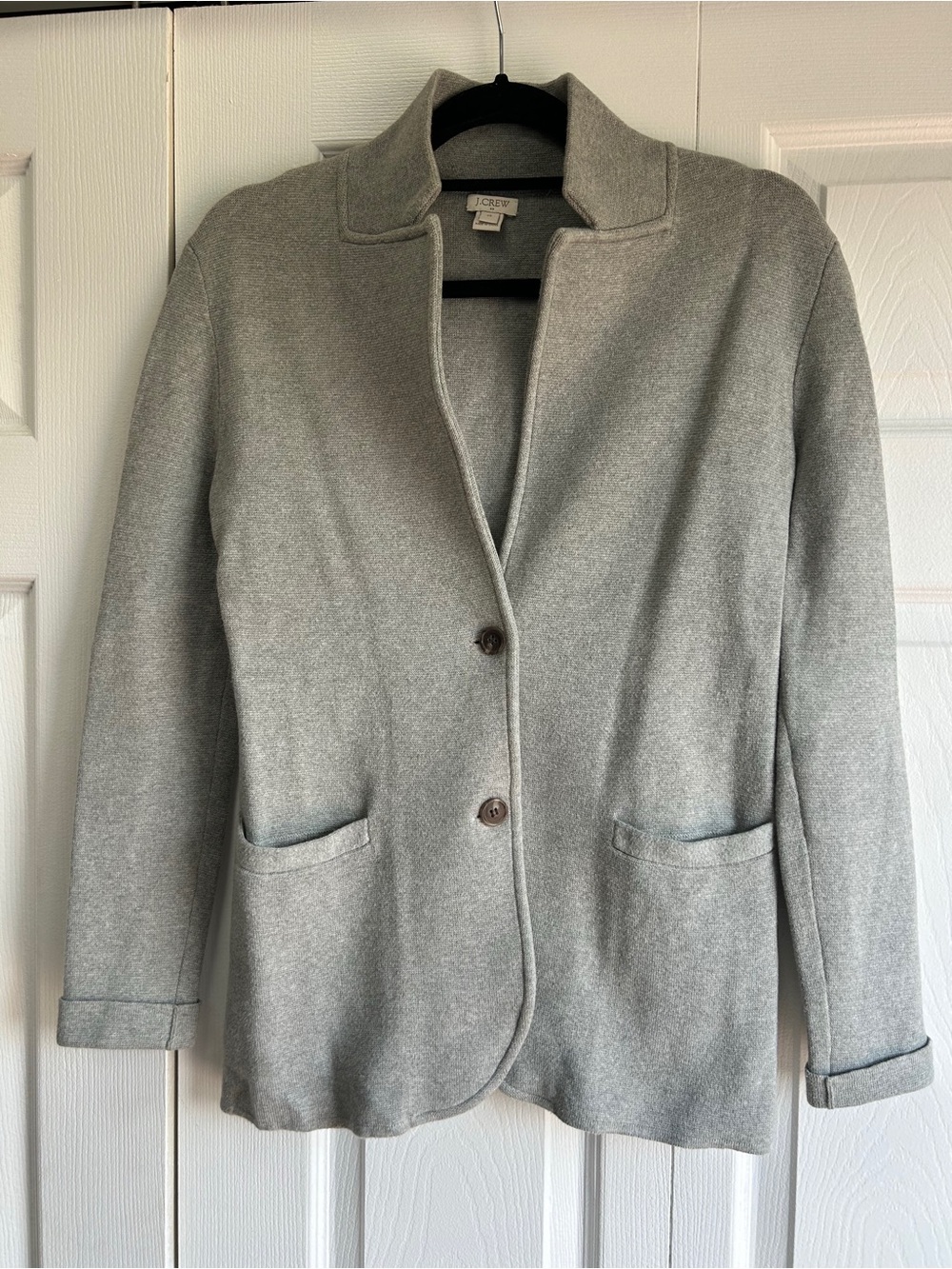J. Crew Factory Sweater Blazer Size XS Gray Knit Cardigan Style G9309 Pockets